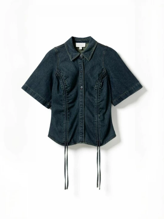 Foto van product Noella Shirt ' N-Micaiah SS ' blauw gemêleerd