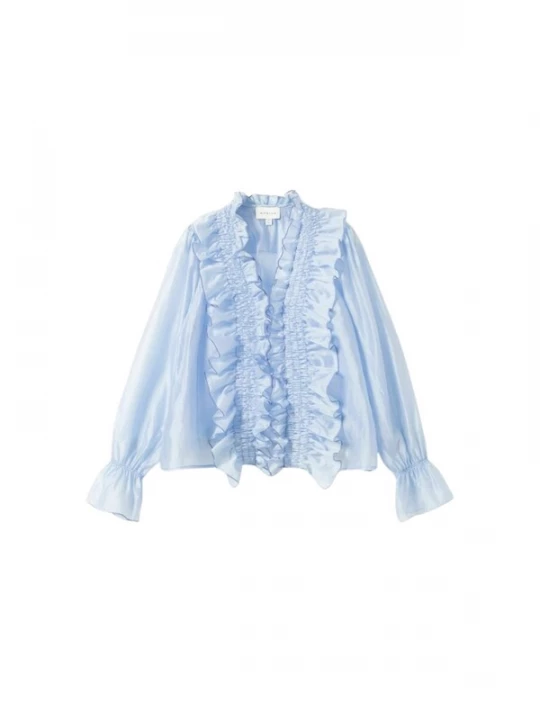 Foto van product Noella Shirt ' N-Myrtia ' lichtblauw
