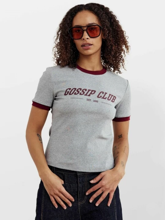 Foto van product Noella Top ' Gossip T-shirt ' grijs