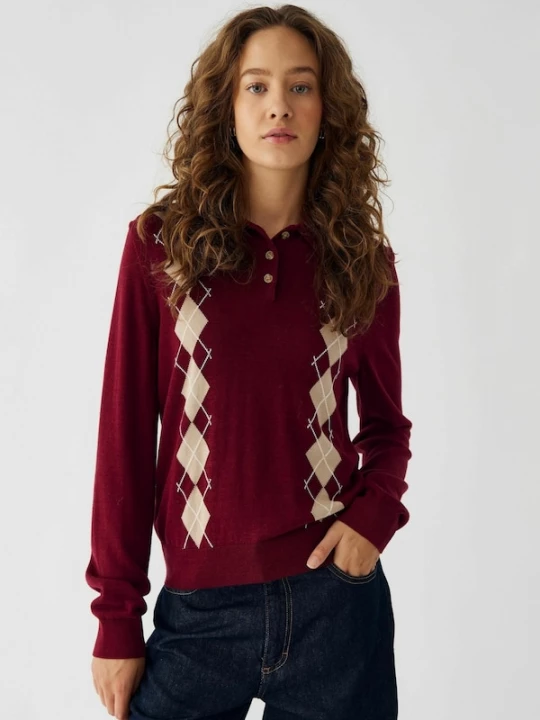 Foto van product Noella Top ' N-Maxine Knit ' bordeaux