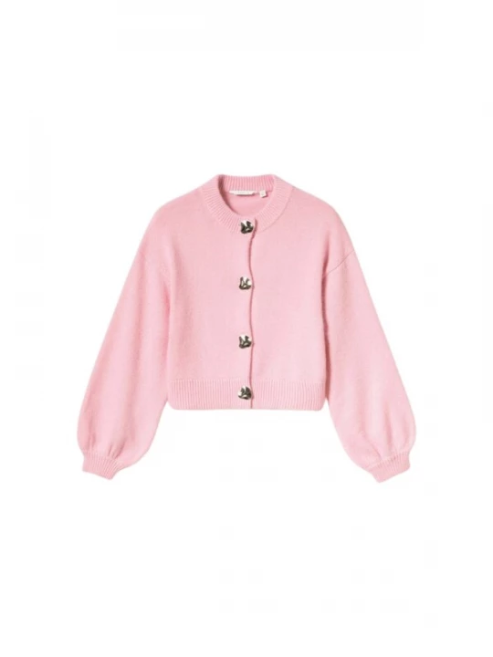 Foto van product Noella Trui ' N-Miley Knit Cardigan ' lichtroze