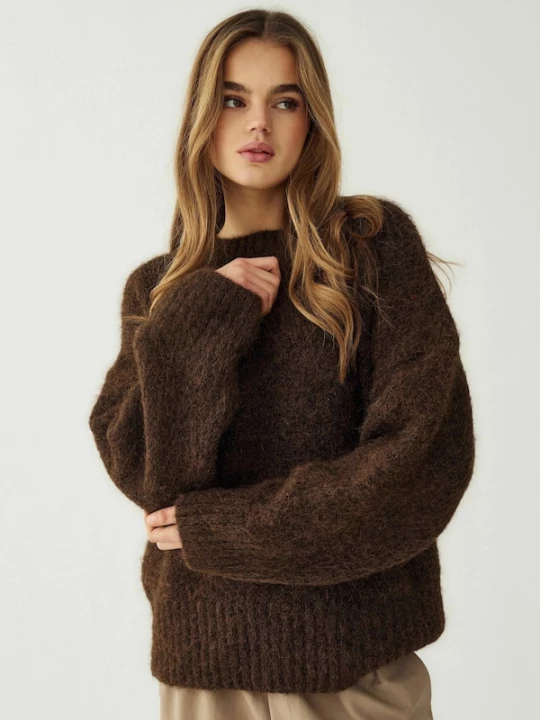 Foto van product Noella Trui ' N-Monika Knit ' chocoladebruin