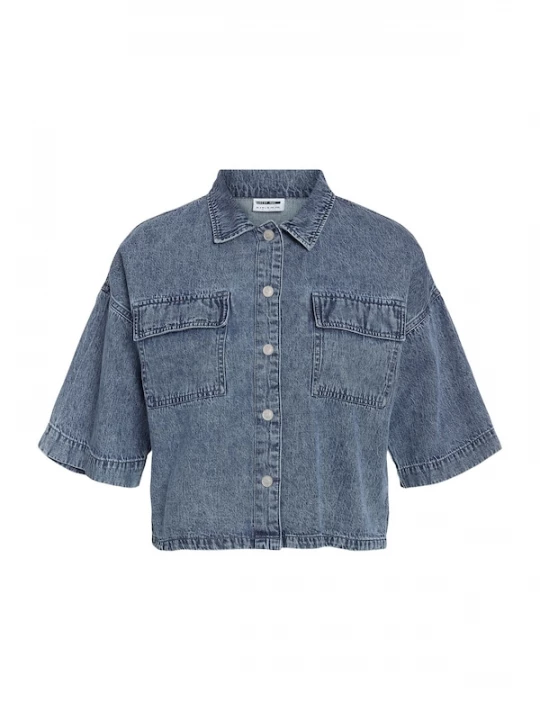 Foto van product Noisy may Blouse 'NMEnza' blauw denim