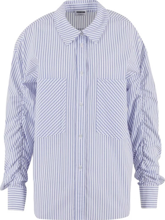 Foto van product Noisy may Blouse 'NMJada' blauw / wit