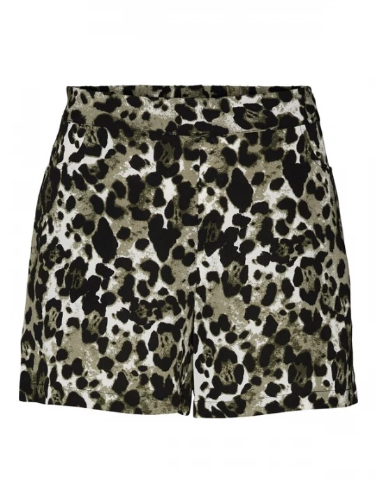 Foto van product Noisy may Broek 'Clara' lichtbeige / groen / zwart