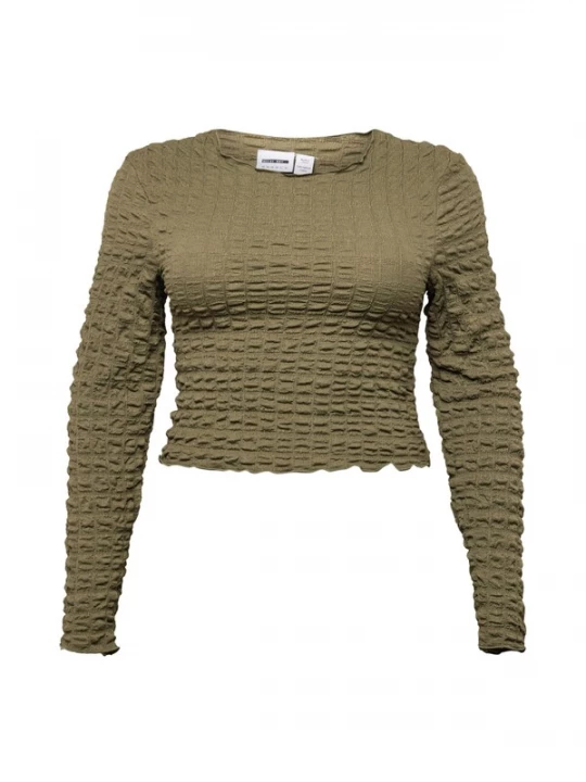 Foto van product Noisy May Curve Shirt 'NMZAHARA' olijfgroen