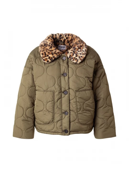 Foto van product Noisy May Curve Tussenjas 'NMHOLLY' taupe / karamel / olijfgroen / zwart