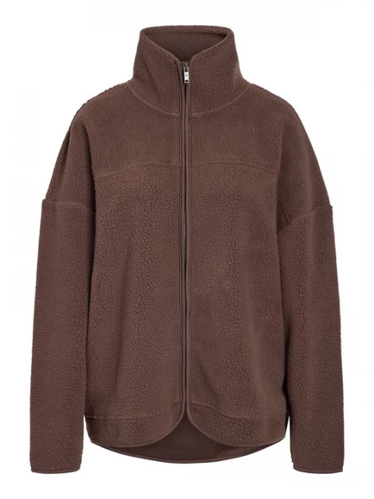 Foto van product Noisy may Fleece jas 'NMCOZY' chocoladebruin