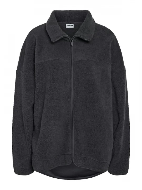 Foto van product Noisy may Fleece jas 'NMCozy' donkergrijs