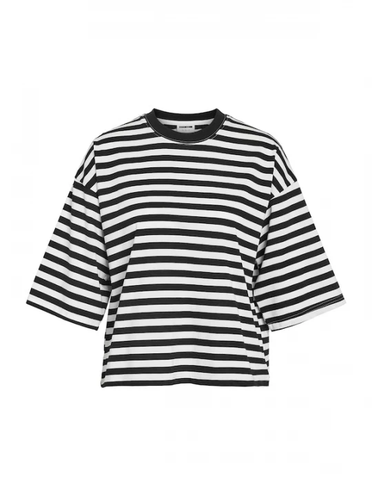 Foto van product Noisy may Shirt 'NMEmber' zwart / wit