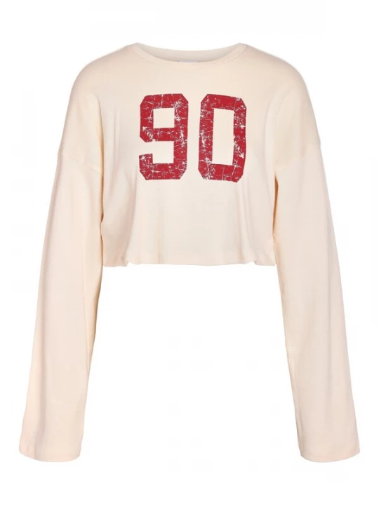 Foto van product Noisy may Shirt 'NMKIMANA' beige / rood