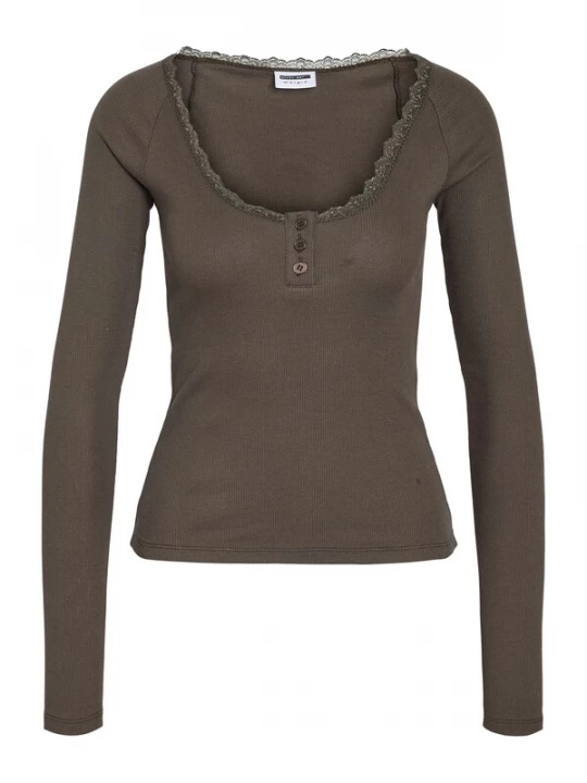 Foto van product Noisy may Shirt 'NMMaya' chocoladebruin