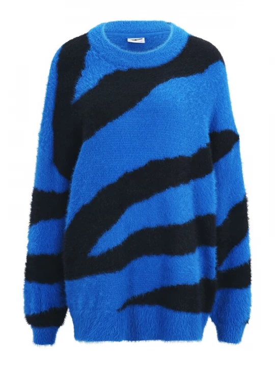 Foto van product Noisy may Trui 'NMHEIDI' royal blue / koningsblauw / zwart