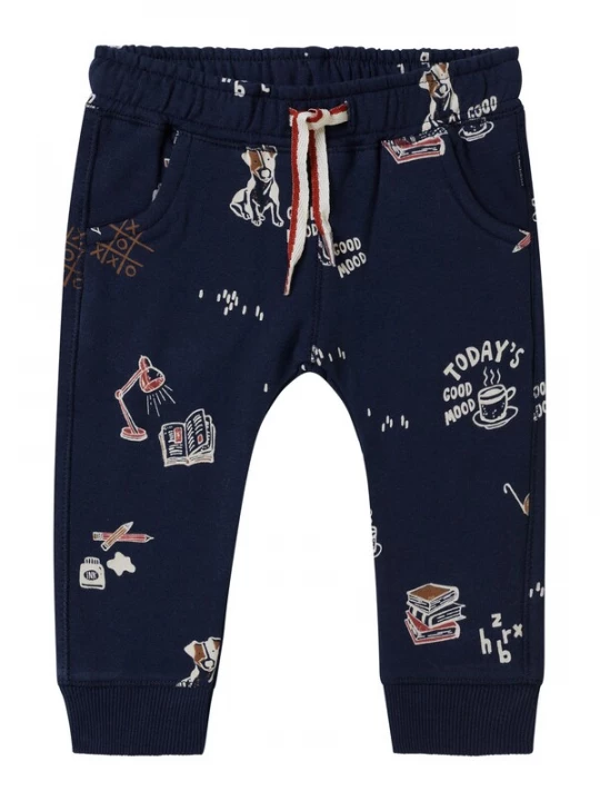 Foto van product Noppies Broek 'Tatamy' navy / bruin / rood / wit