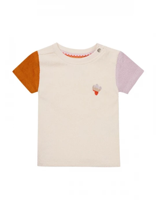Foto van product Noppies Shirt donkerbeige / cognac / lavendel / wolwit