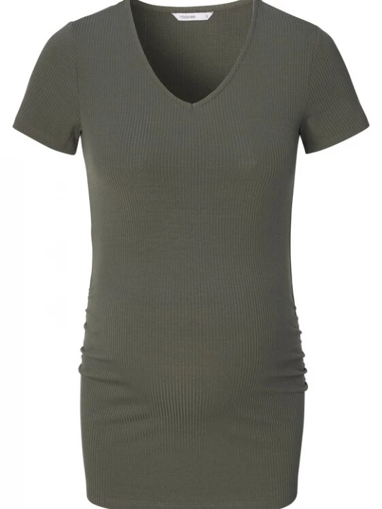 Foto van product Noppies Shirt 'Jadie' grijs gemêleerd / olijfgroen