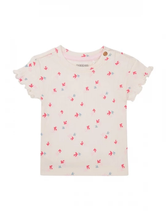 Foto van product Noppies Shirt 'Moapa' crème / lichtblauw / rood