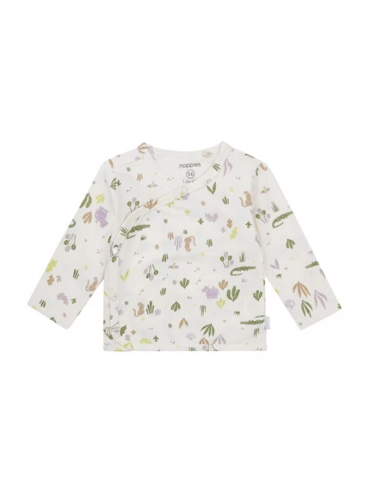 Foto van product Noppies Shirt 'Ojai' donkerbeige / groen / sering / wit