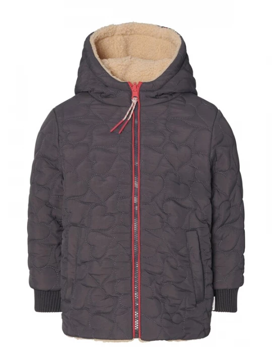 Foto van product Noppies Winterjas 'Nisko' ecru / donkergrijs / grenadine