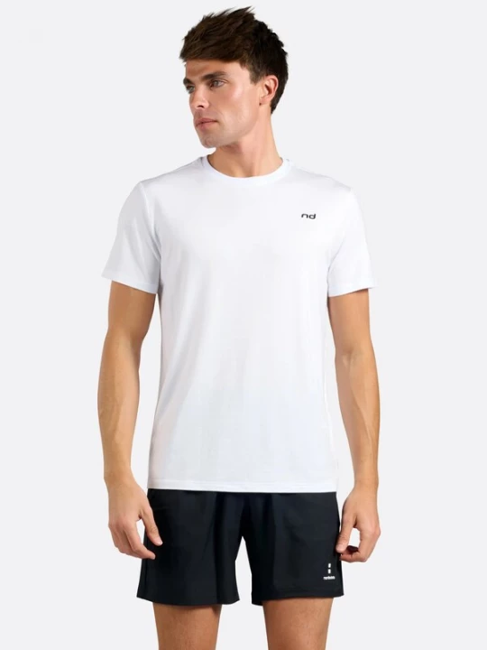 Foto van product nordicdots Functioneel shirt 'Bamboo Tee - Light Blue' wit