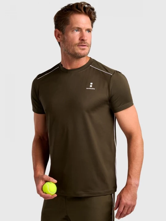 Foto van product nordicdots Functioneel shirt olijfgroen