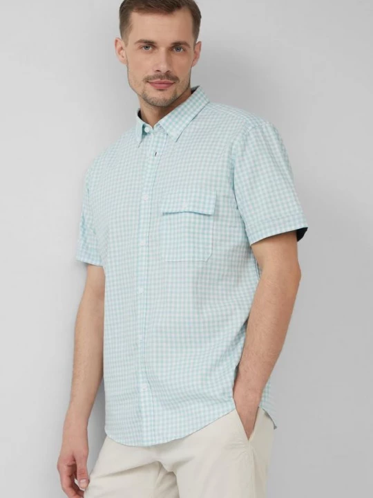 Foto van product Normale pasvorm: Geruit katoenen overhemd met button-down kraag s.Oliver
