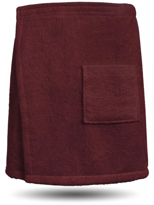 Foto van product normani Badjas kort ' Mersin ' bordeaux