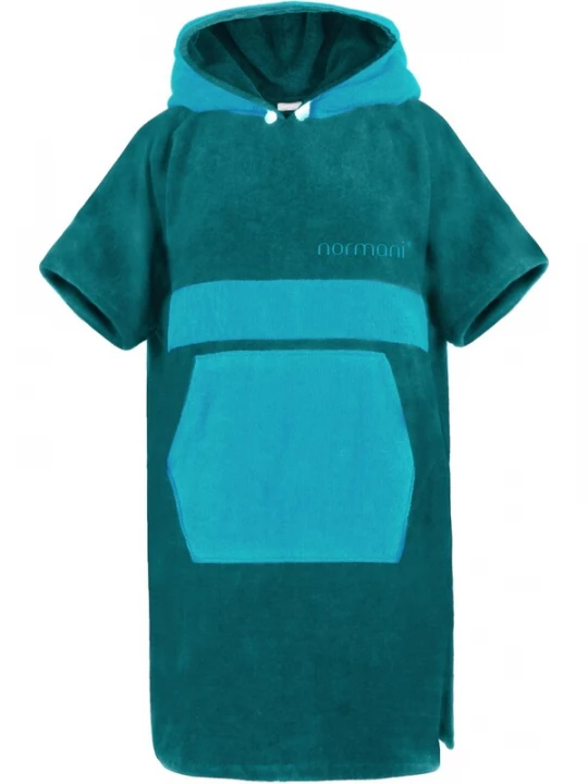 Foto van product normani Badjas kort neonblauw / pastelblauw