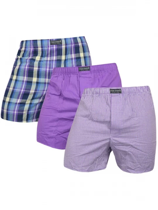 Foto van product normani Boxershorts enziaan / lichtgeel / lila / wit
