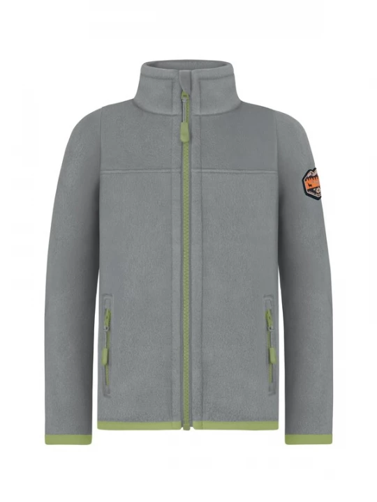 Foto van product normani Fleece jas grijs / groen / oranje / zwart