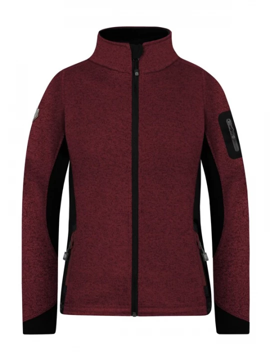Foto van product normani Functionele fleece jas 'Pukaskwa' rood gemêleerd / zwart