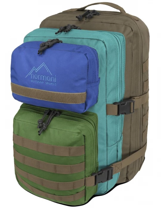 Foto van product normani Rugzak ' Bedrock ' blauw / bruin / groen