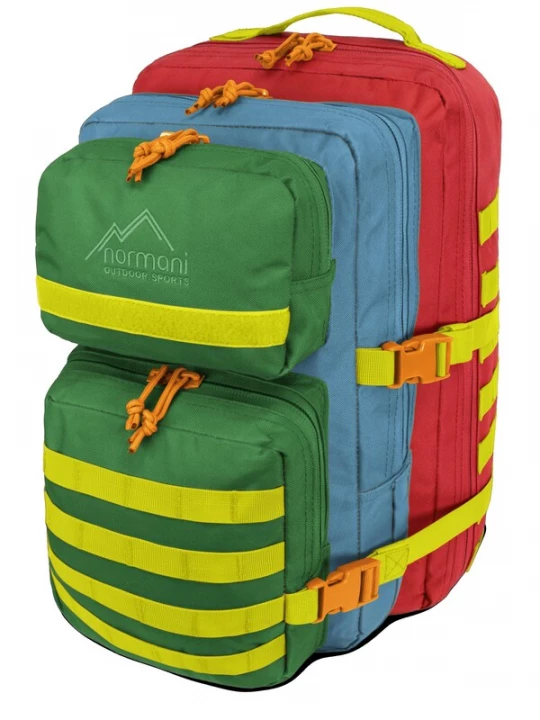 Foto van product normani Rugzak ' Bedrock ' blauw / geel / groen / rood