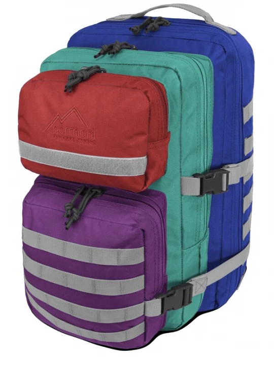 Foto van product normani Rugzak ' Bedrock ' marine / grijs / groen / rood