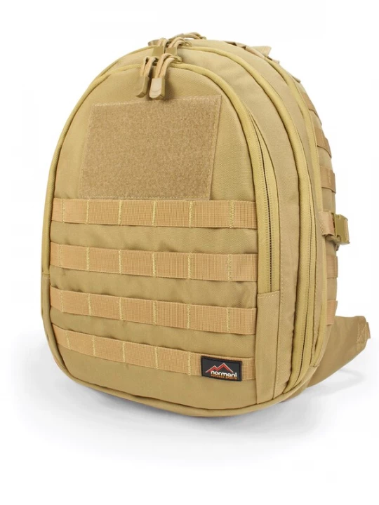 Foto van product normani Rugzak ' Drake Egg ' camel / rood / zwart / wit
