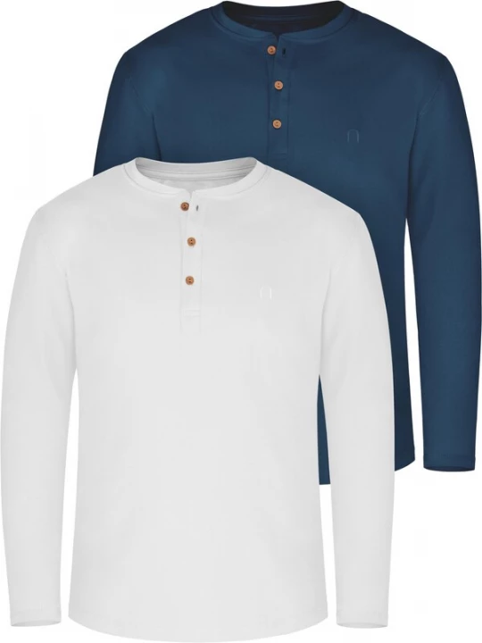 Foto van product normani Shirt 'Neuville' marine / wit