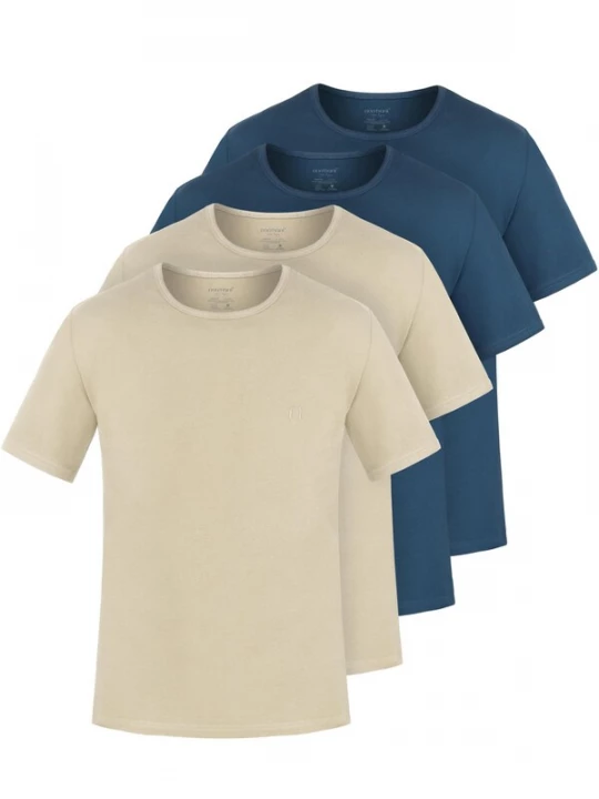 Foto van product normani Shirt ' Nyons ' beige / blauw