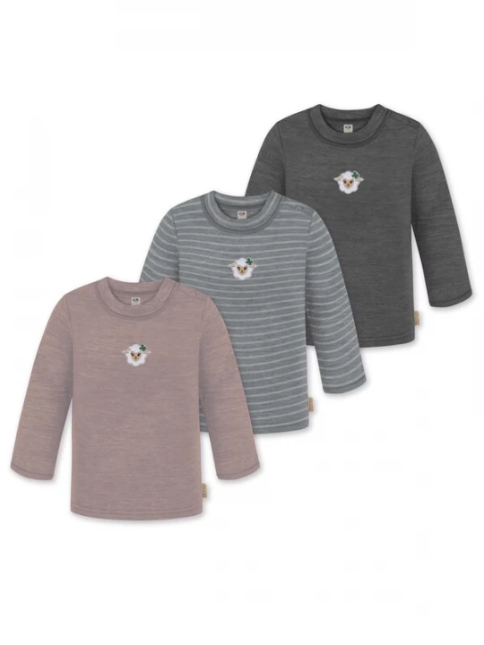 Foto van product normani Shirt 'Taupo' antraciet / lichtgrijs / mauve / wit