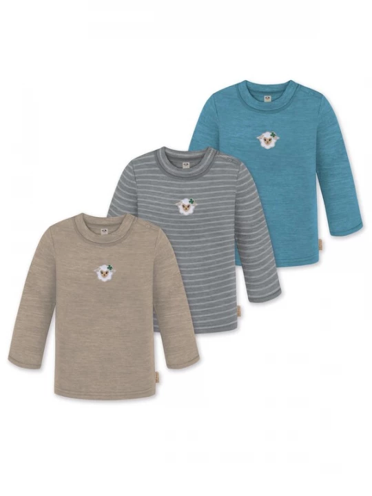Foto van product normani Shirt 'Taupo' blauw gemêleerd / grijs / taupe / lichtgrijs