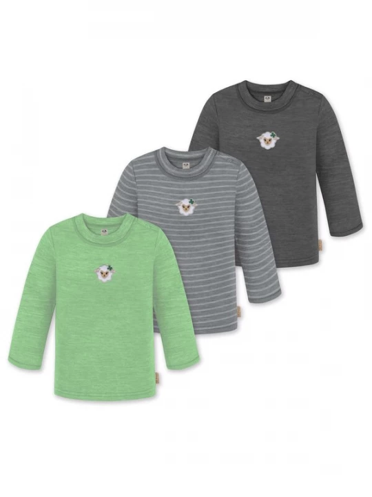 Foto van product normani Shirt 'Taupo' grijs / antraciet / lichtgrijs / lichtgroen
