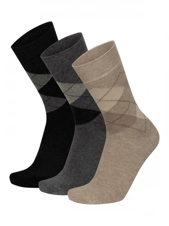 Foto van product normani Sokken ' Camel ' beige / bruin / grijs / zwart
