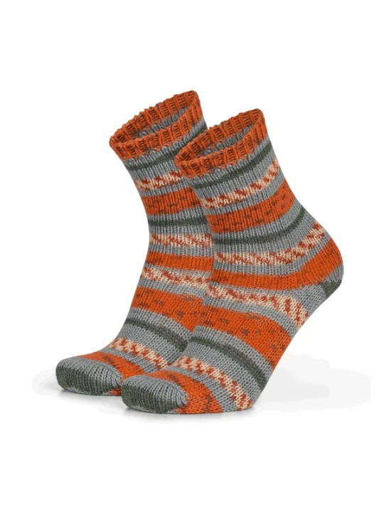 Foto van product normani Sokken grijs / oranje / rood