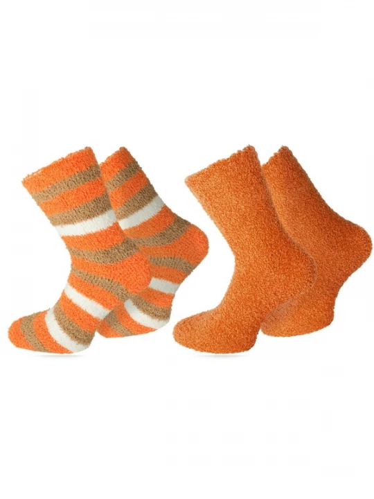 Foto van product normani Sokken kaki / oranje gemêleerd / wit