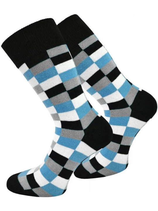 Foto van product normani Sokken 'Square' turquoise / grijs / zwart / wit