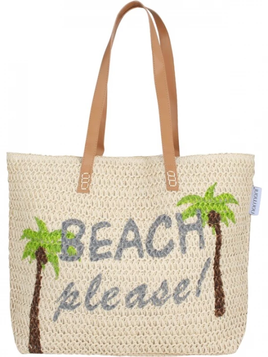 Foto van product normani Strandtas beige / bruin / grijs / lichtgroen