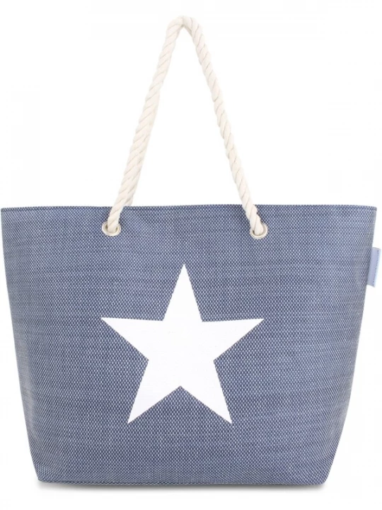 Foto van product normani Strandtas blauw / wit
