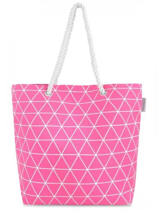 Foto van product normani Strandtas pink / wit