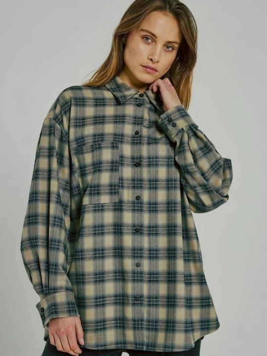 Foto van product NORR Blouse 'Woody' beige / blauw
