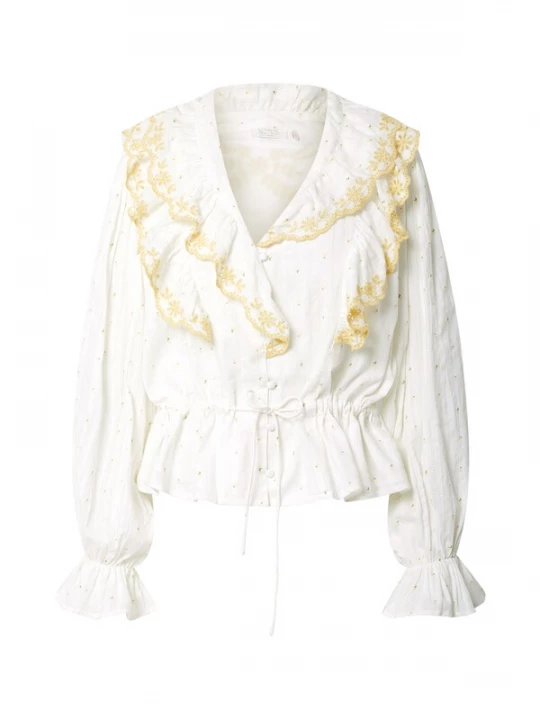 Foto van product Notes du Nord Blouse 'Ciara' geel / wit