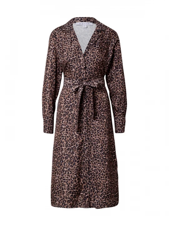 Foto van product NU-IN Blousejurk bruin / zwart
